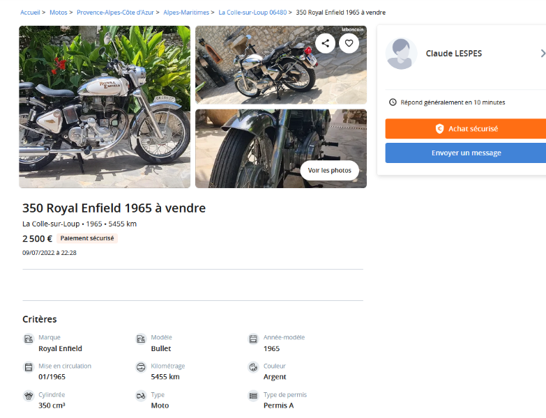 2022-07-11 10_09_00-350 Royal Enfield 1965 à vendre - Motos.png